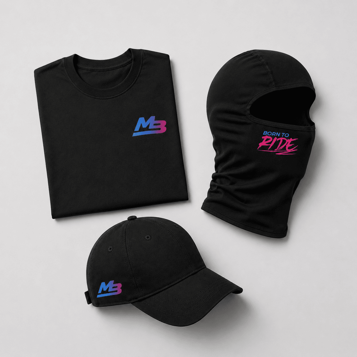 Pack Black — MB | T-shirt + Casquette + Cagoule
